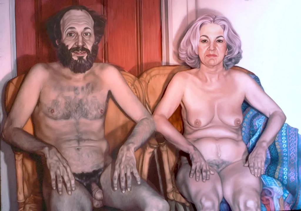 Kay and Joe kay and joe 60x84in. oil alkyd canvas 1979