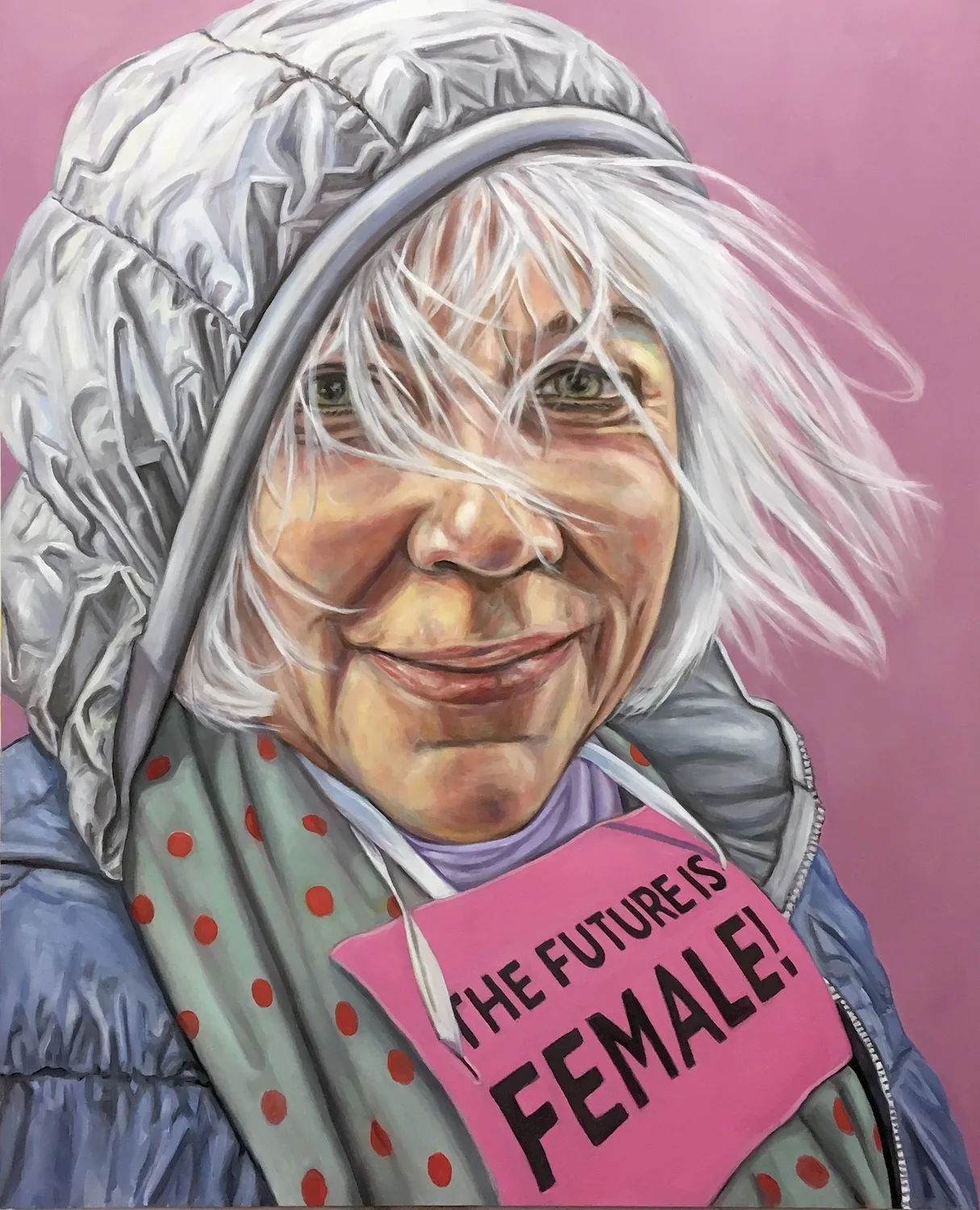 robin the future is female 60x48 2018 oil alkyd wood