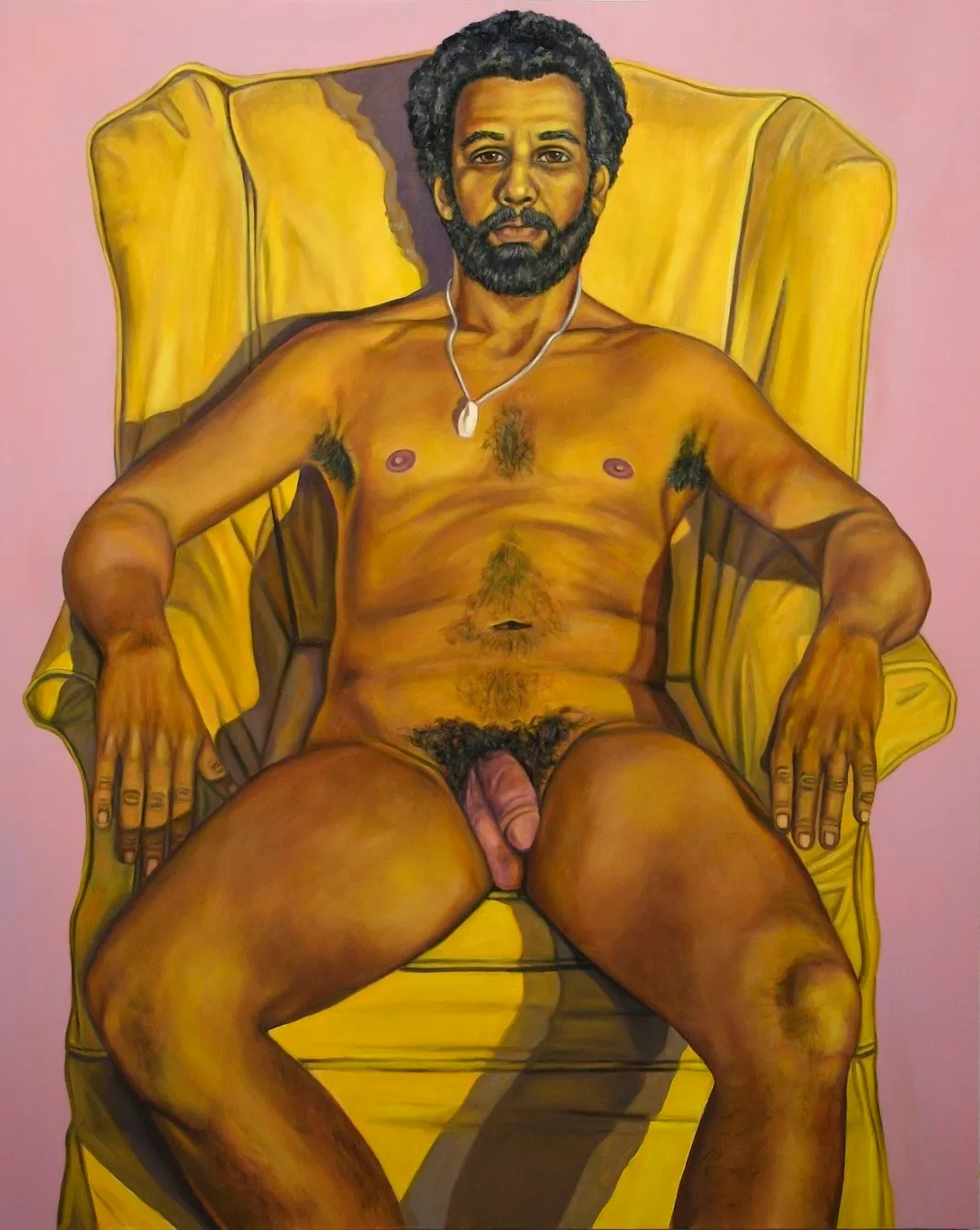the yellow armchair 60x48 oil alkydon wood 2016