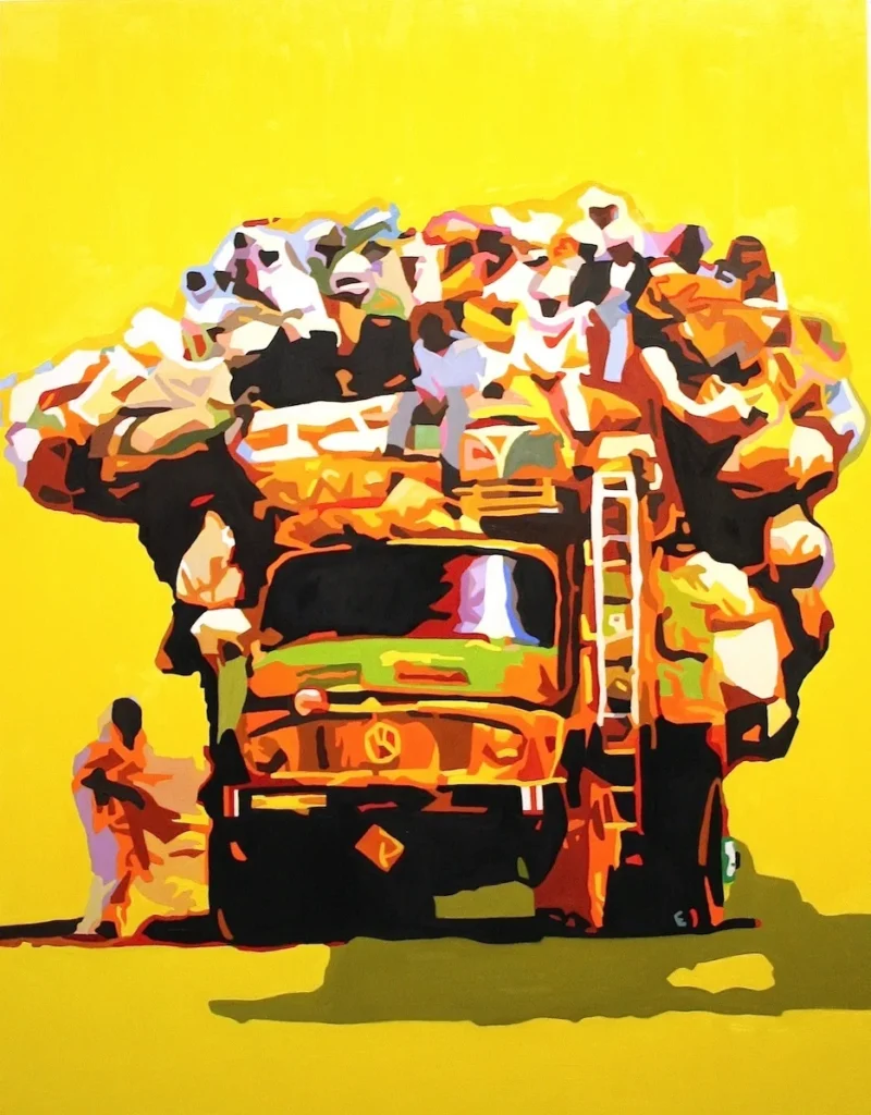 Truckload truckload 48x36 oil alkyd wood 2014