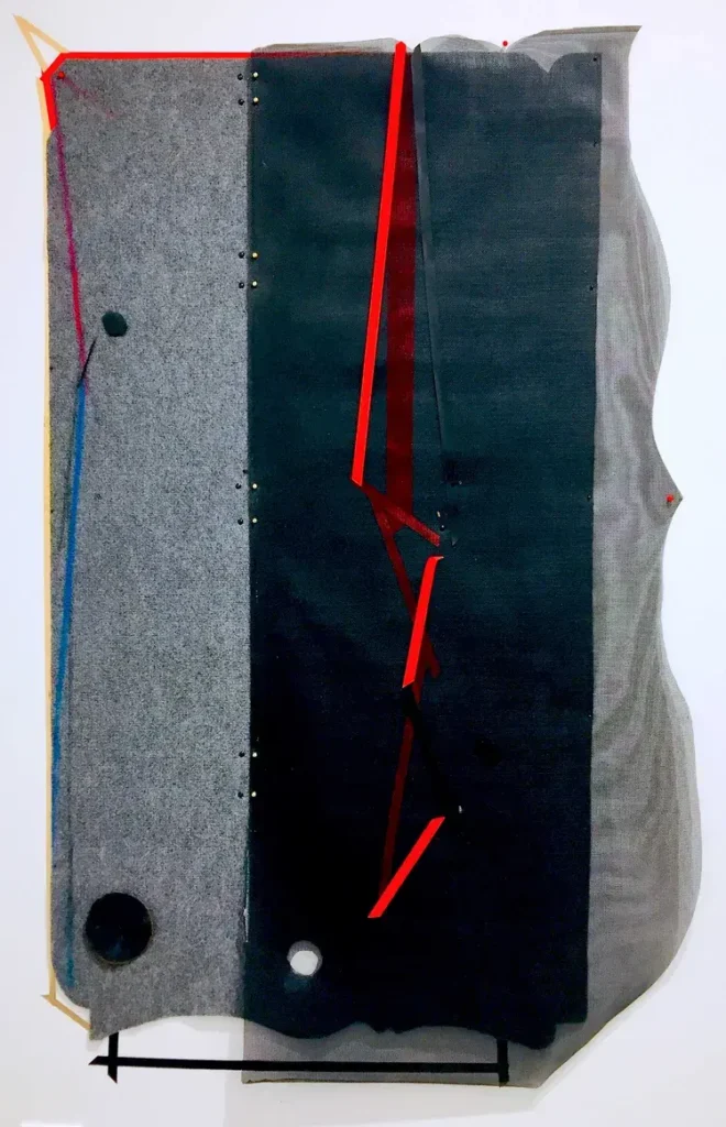Broken Red Spine-Black valentinemuseumofart carl hazlewood broken red spine black