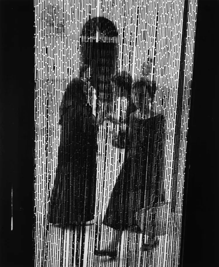 Beaded Doorway valentinemuseumofart hugh bell beaded doorway 1957
