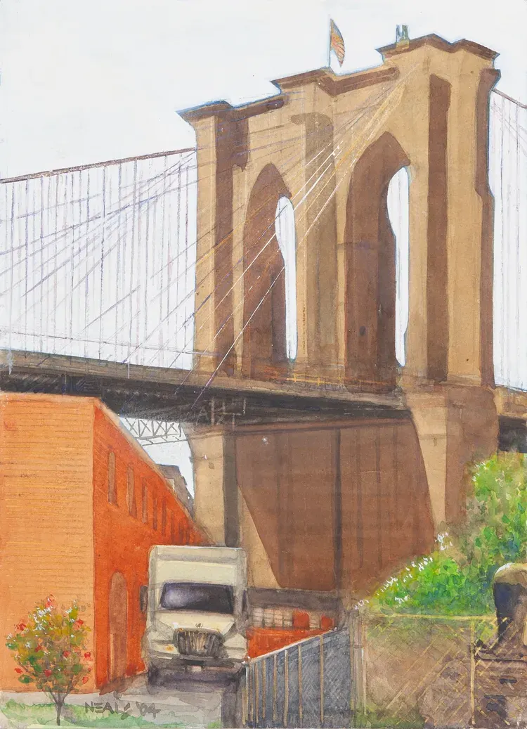 valentinemuseumofart otto neals dumbo brooklyn bridge 2004